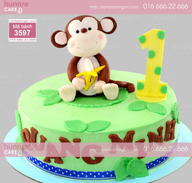 Bánh con khỉ đẹp - quà tặng sinh nhật cho bé trai