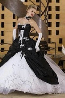 Wedding Dresses in White and Black