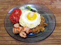 Resep Nasi goreng udang dan telur Spesial