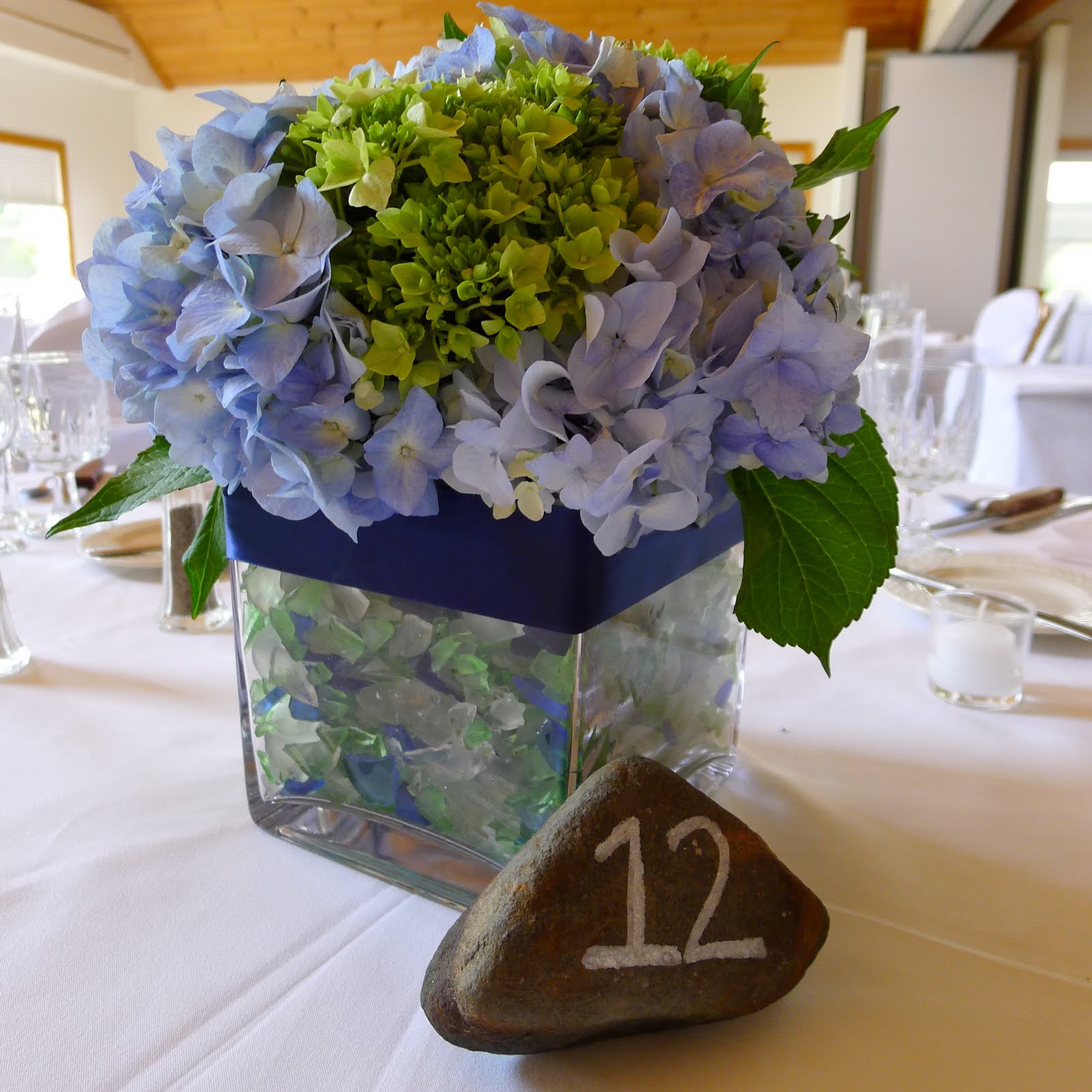 Seaglass and Hydrangea wedding