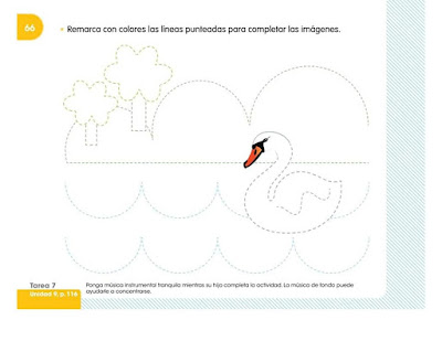 Remarcar líneas punteadas en inicial preescolar