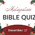 Malayalam Bible Quiz December 17 | Daily Bible Questions in Malayalam