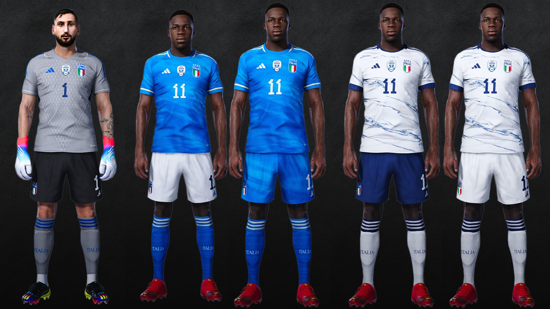 PES 2021 New Italy 2022-23 Adidas Kits