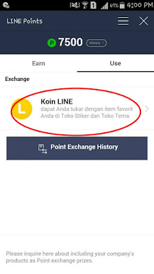 Cara menukarkan Line Point ke Line Coin