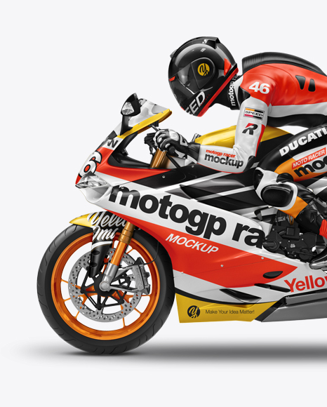 Download Free MotoGP Racer Mockup Side View PSD Template - Free PSD ...