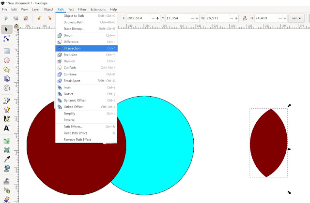 Cara Memotong Objek Inkscape Dengan Shaping