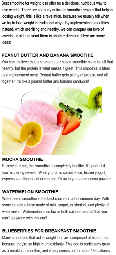 Best smoothie for weight loss