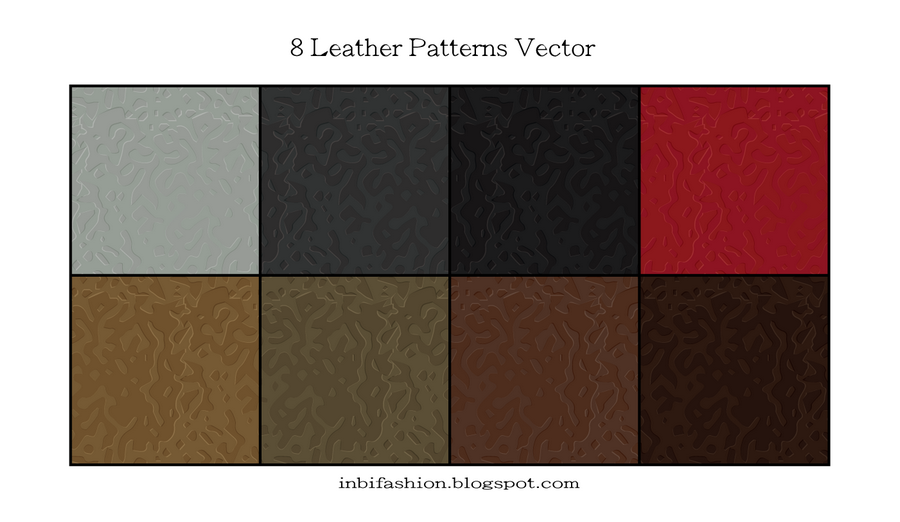 8 Leather Patterns Vector