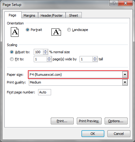 Cara Membuat Ukuran Kertas Sendiri Di Excel