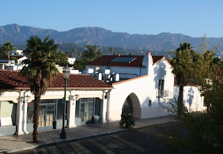 Hotel View overlooking mountains in Santa Barbara, CA