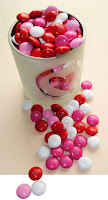 M&Ms in Valnetine colors