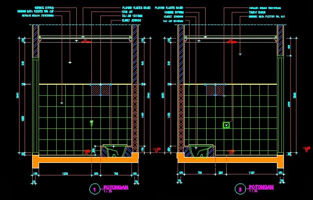 Gambar Kamar Mandi Cad. bengkel autocad detail kamar mandi 