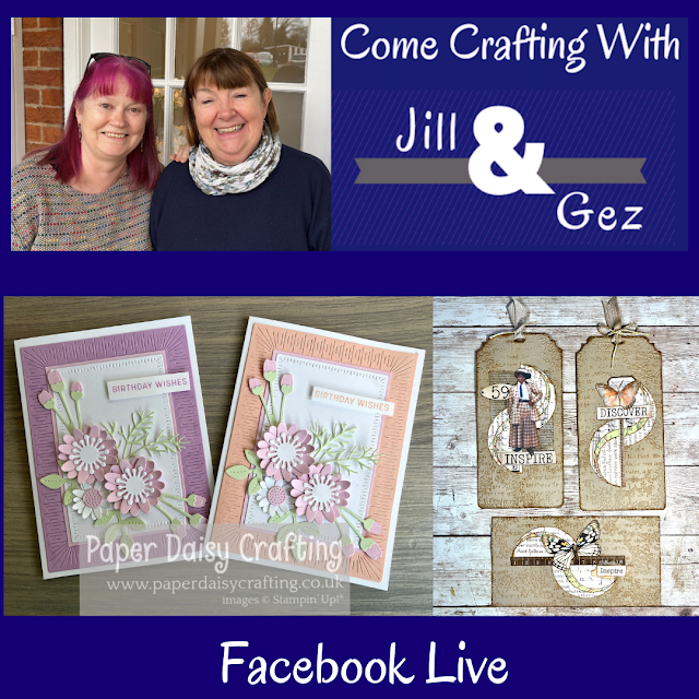 Staggered Circles On Vintage Tags: Come Crafting With Jill & Gez Facebook Live Replay