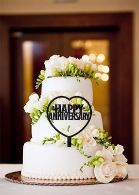Happy Anniversary cake topper