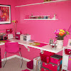 Pink Craft Room - Craft room office combo pink 52 ideas | Office craft room ... - A home office & crafting room for a graphic designer is dominated by a unique lighting fixture.