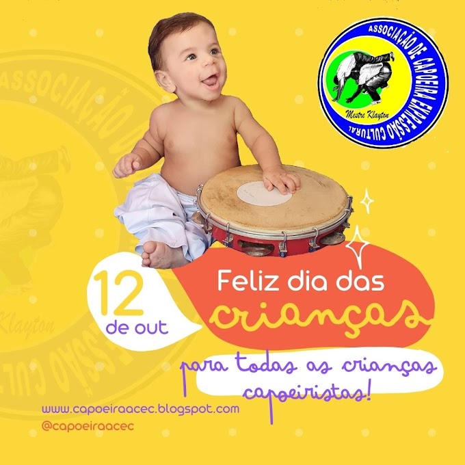 Feliz dia das Crianças para todas as Crianças capoeirista.