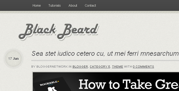 Black Beard Blogger Template
