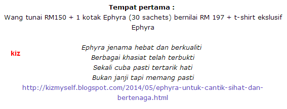 Giveaway Ephyra Syukur Rezeki Datang Lagi - Info Semasa
