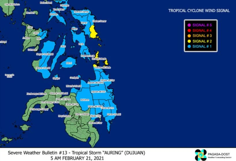 'Bagyong Auring' PAGASA weather update February 21, 2021