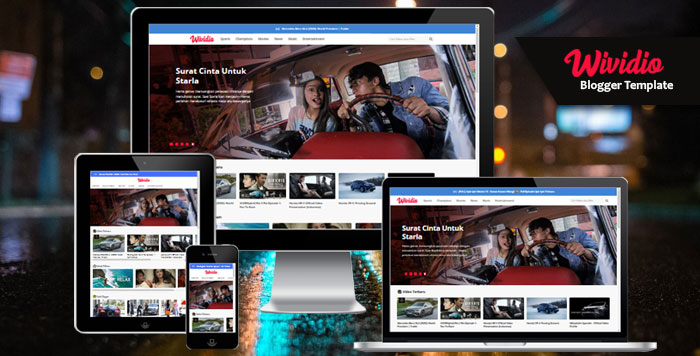 Wividio - Youtube Video Responsive Blogger Template