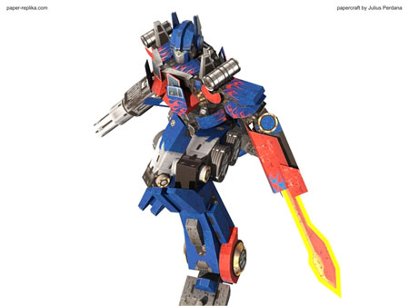Transformers Paper Model Optimus Prime