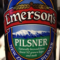 Emerson's Pilsner up close beer logo shot