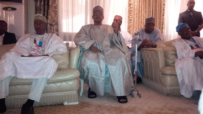Photos: Tinubu, Buhari, Osinbajo, visit IBB at his home in Minna