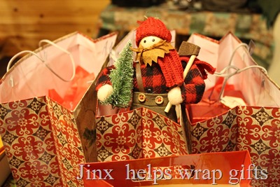 helped wrap gifts