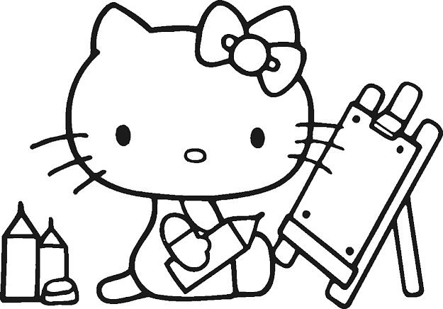Coloring Pages For Kids Hello Kitty Printable  Hello Kitty Princess  Printable Coloring Pages Hello Kitty