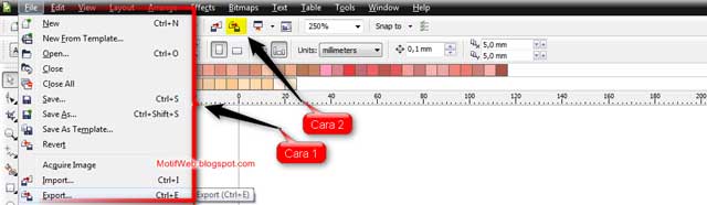 Export file CDR ke Portable Network Graphics