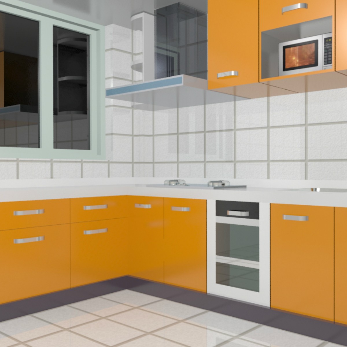 3D Kitchen Model Design.