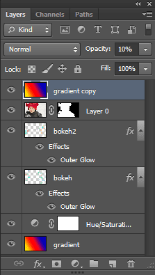 Duplicate the Gradient Layer.