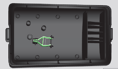 Cover for the fuse box in the engine compartment: Plastic clip for fuses