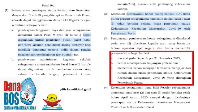 [Berita Update] Tentang Perubahan atas Permendikbud Nomor 8 Tahun 2020 tentang Petunjuk Teknis BOS Reguler Terdampak Covid-19