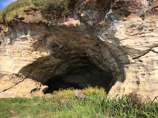 A view into the entrance of one of the caves.  Photo by Kevin Nosferatu for the Skulferatu Project.