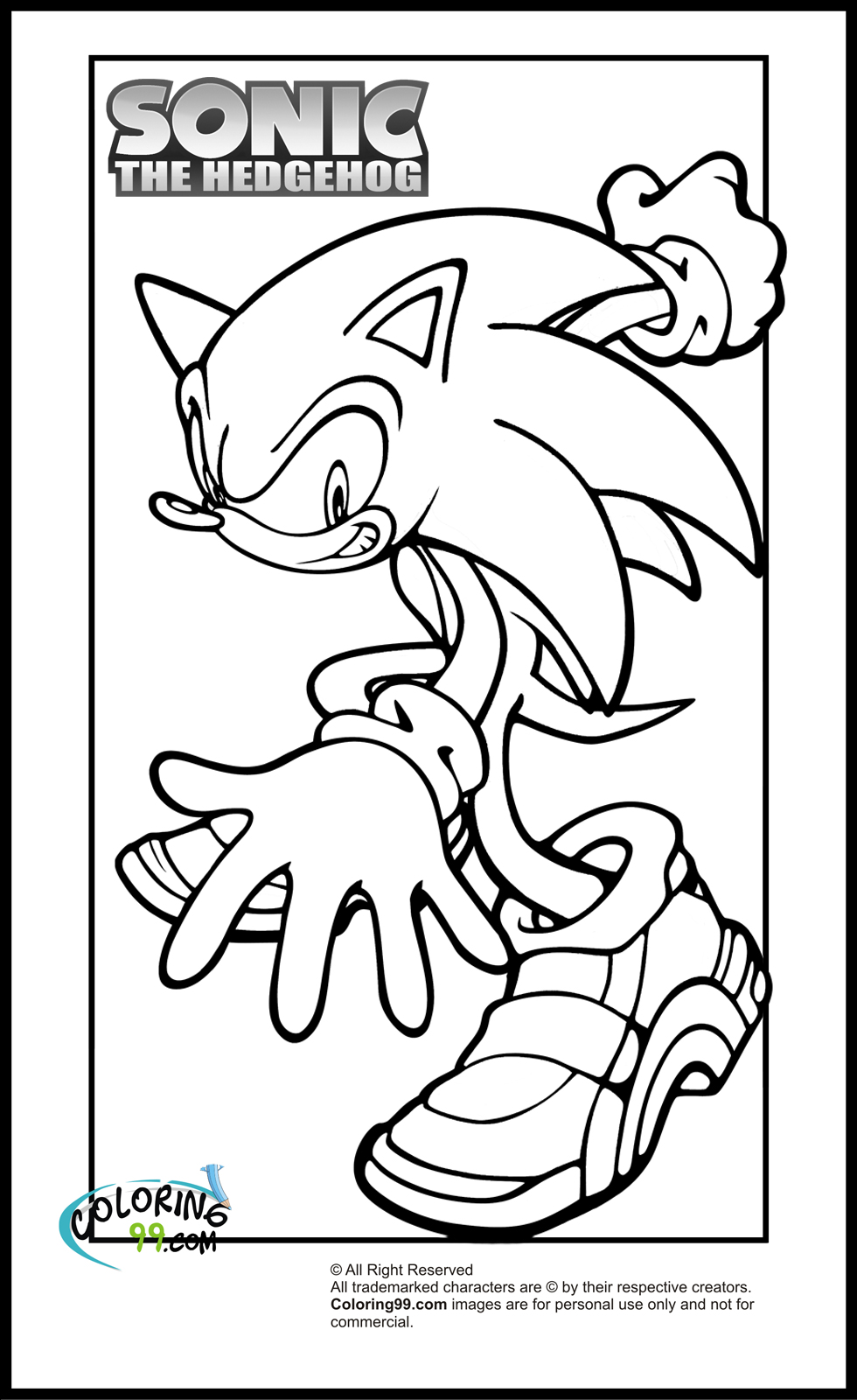 Sonic Coloring Pages | Minister Coloring