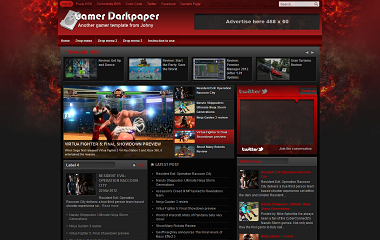 Gamers Darkpaper Blogger Template