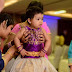 Beige and Purple Kids Lehenga