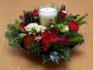 Christmas Centerpieces with Flowers, Part 1