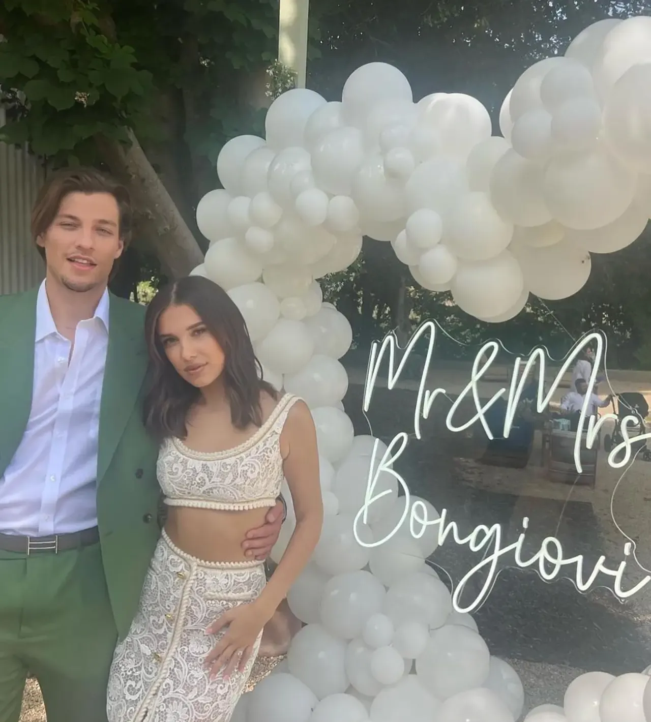 Millie Bobby Brown and Jake Bongiovi celebrated their engagement with a family party