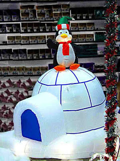 A penguin on an igloo for Christmas