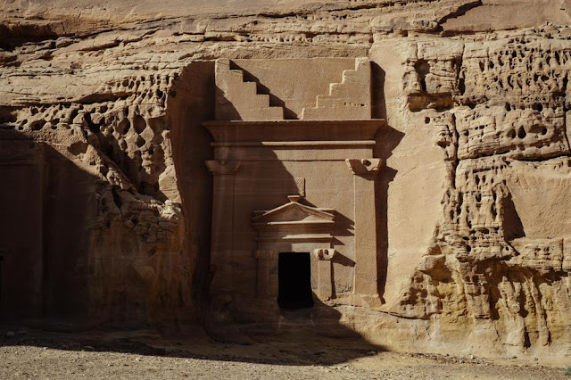 A still from 'The Architects of Ancient Arabia' shows Hegra, Al Ula, Saudi Arabia.