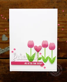 Sunny Studio Stamps: Friends & Family are Better Than Therapy Tulip Card by Vanessa Menhorn.