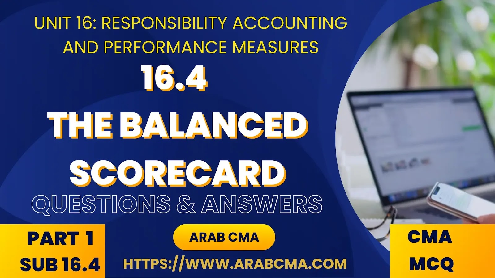 CMA PART 1 MCQ , subunit 16.4 The Balanced Scorecard