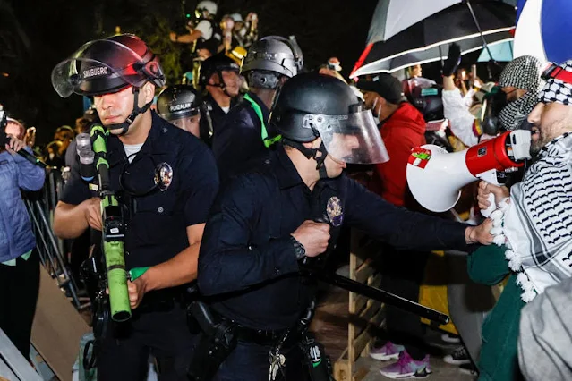 Police Clash with Protesters: Dramatic Showdown at UCLA Campus!