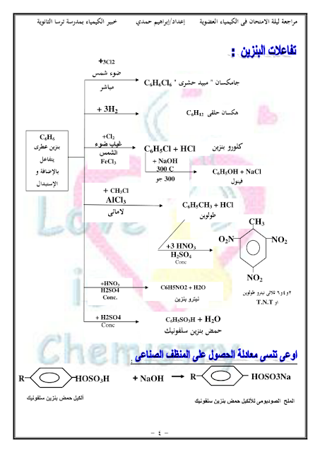 الكيمياء العضوية الثانوية العامة 