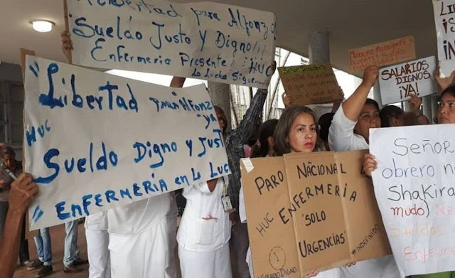 Enfermeras se mantienen en huelga y no aceptan una miseria de aumento