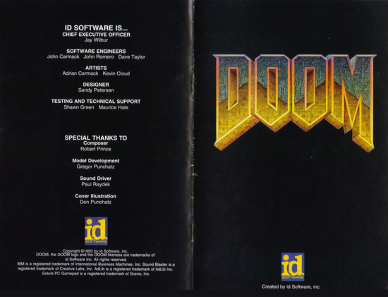 DOOM 1993 manual - cover