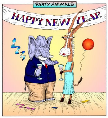 cartoon new year