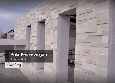 PEMASANGAN BATU ALAM KOMBINASI UNTUK DINDING